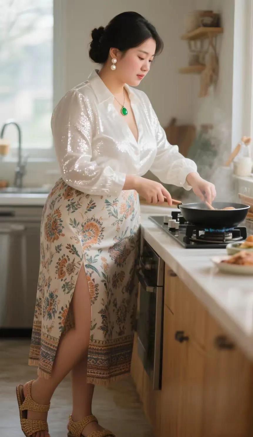 夏日酷热汗水流，
家中贤妻情丝柔。
厨房美味香飘舞，
……请友续句
【清蒸鲈鱼营