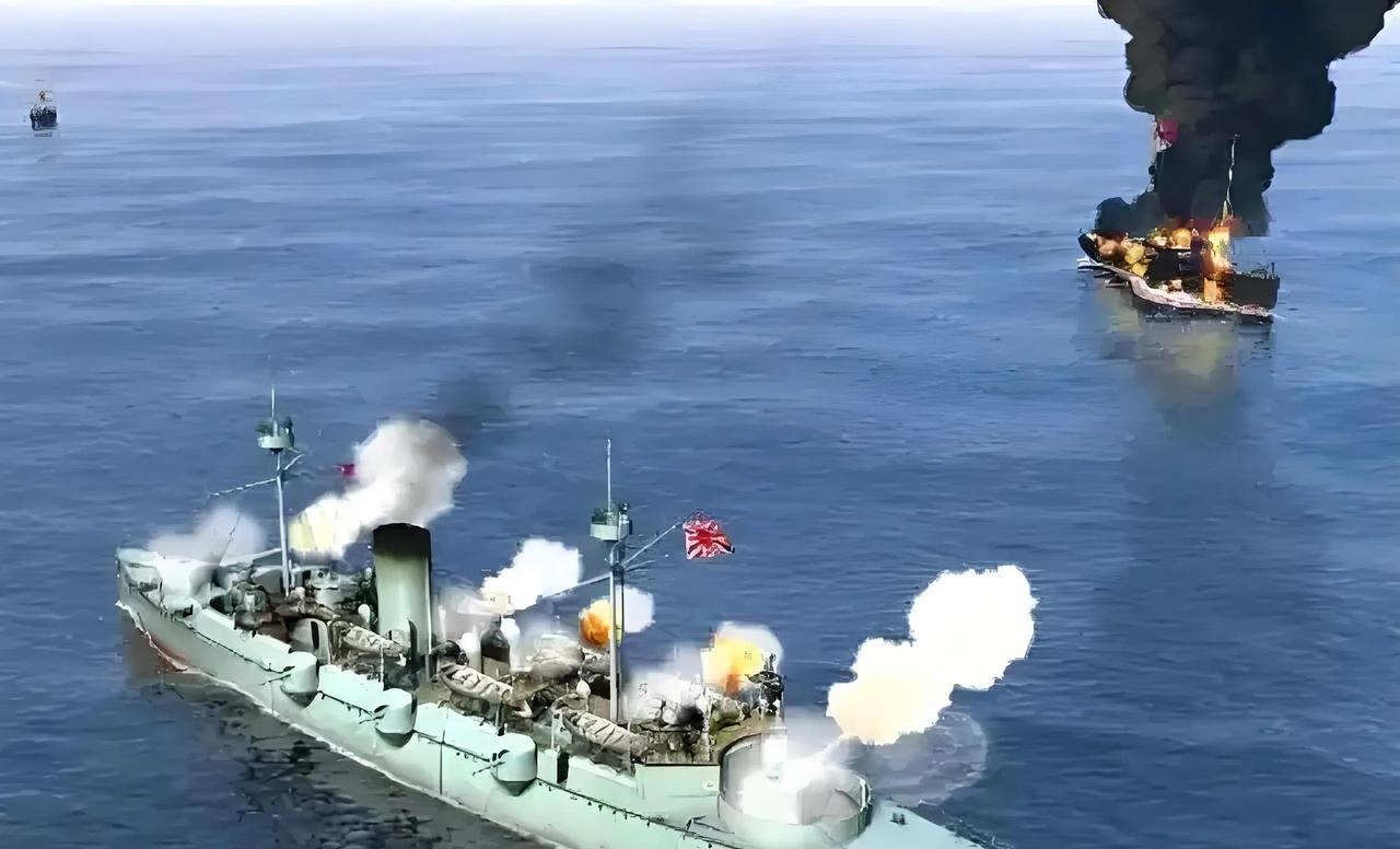 丰岛海战中，日三艘战舰共计发射了2115发炮弹。1894年7月25日，早就埋伏在