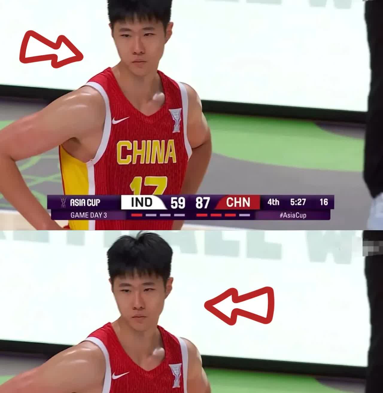 中国男篮前锋赵嘉义狠狠地“打脸”郭士强教练！在今天中国男篮以100：69大胜印度