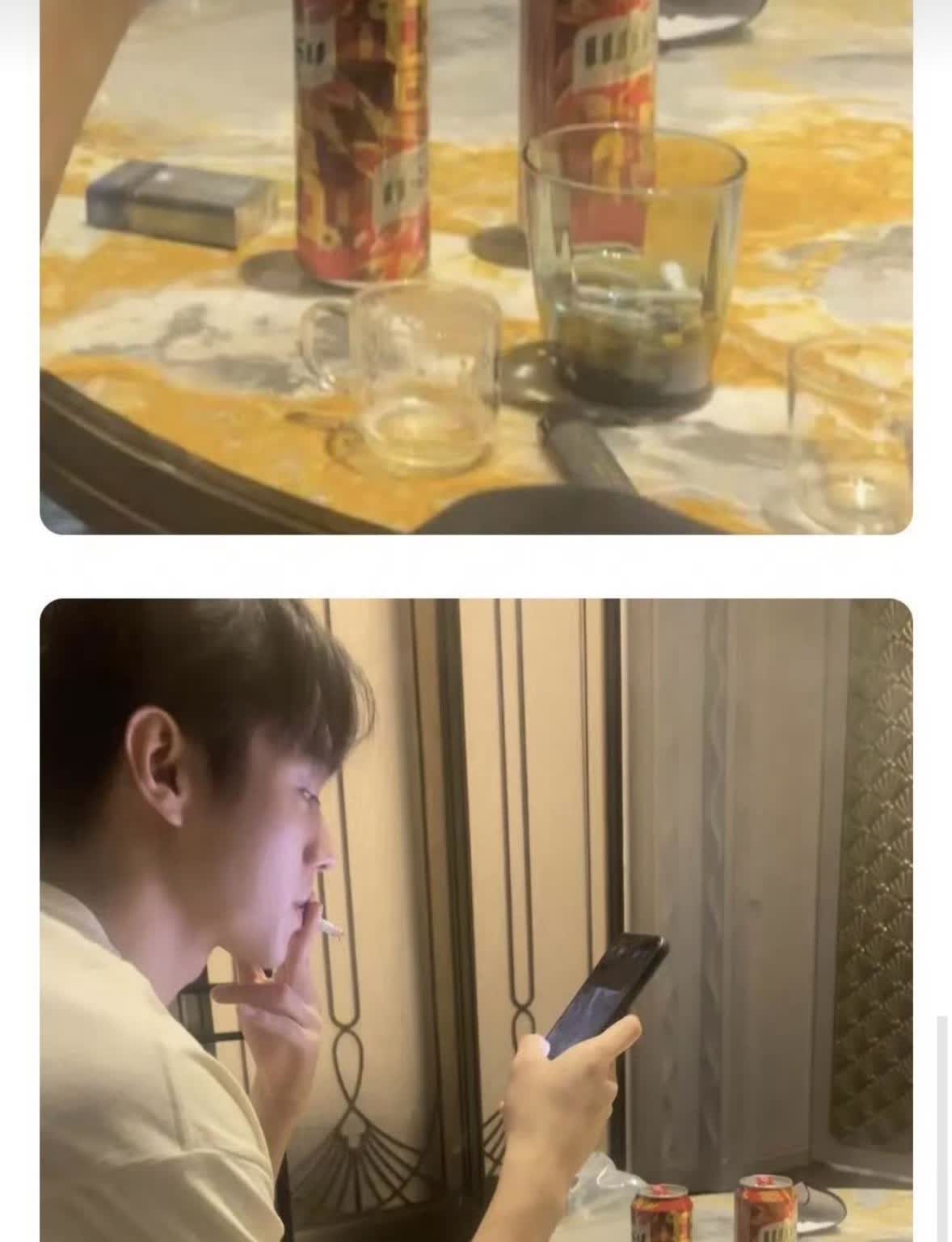 许凯真是一言难尽，
前脚被爆出轨和当红小花开房，
后脚又被扒出拿酒店喝水的杯