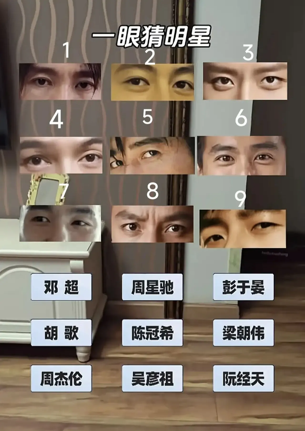 看图猜明星，考验眼力的时候到了？
