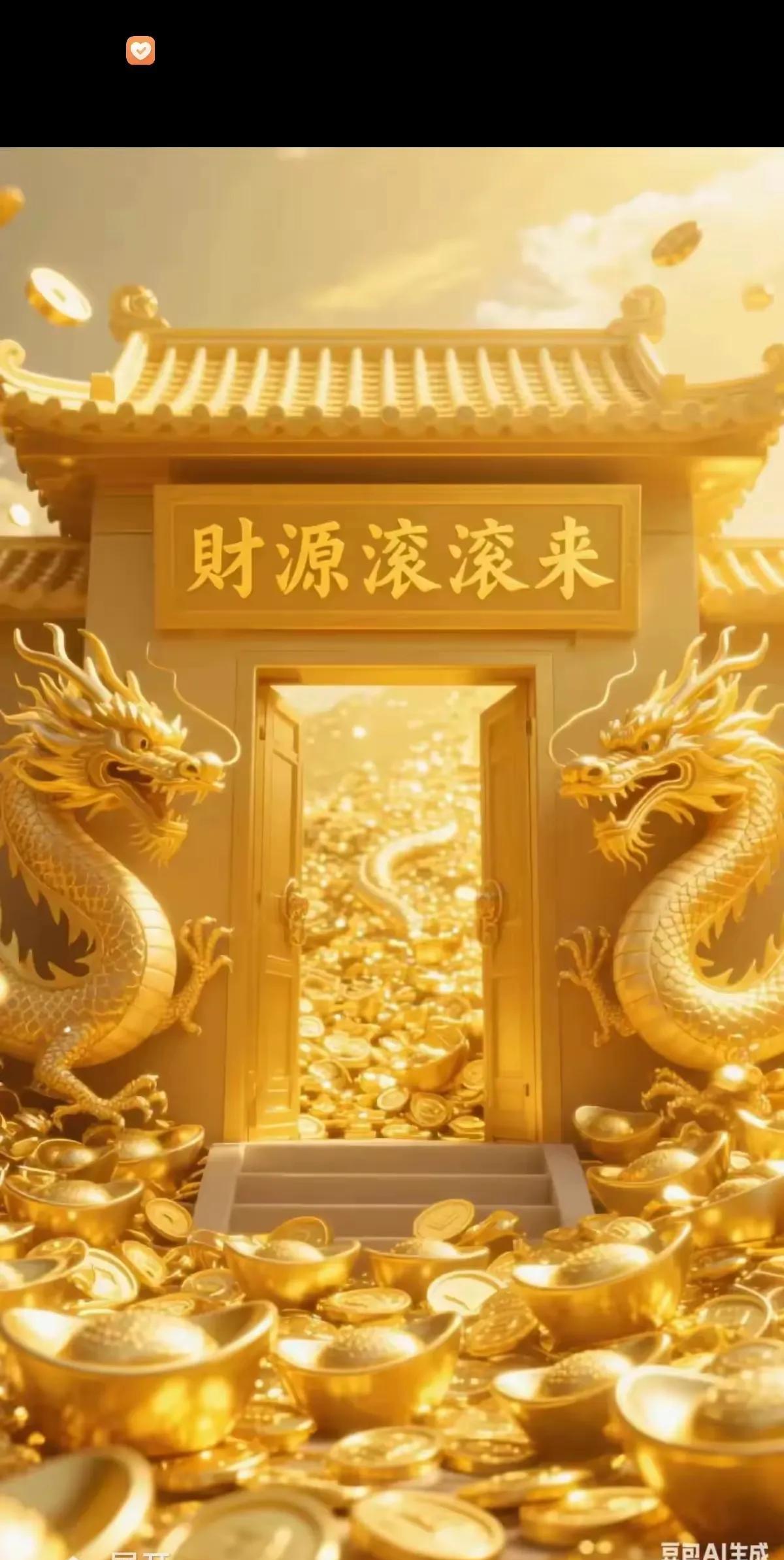 天赐横财鸿运到
财源滚滚进家门