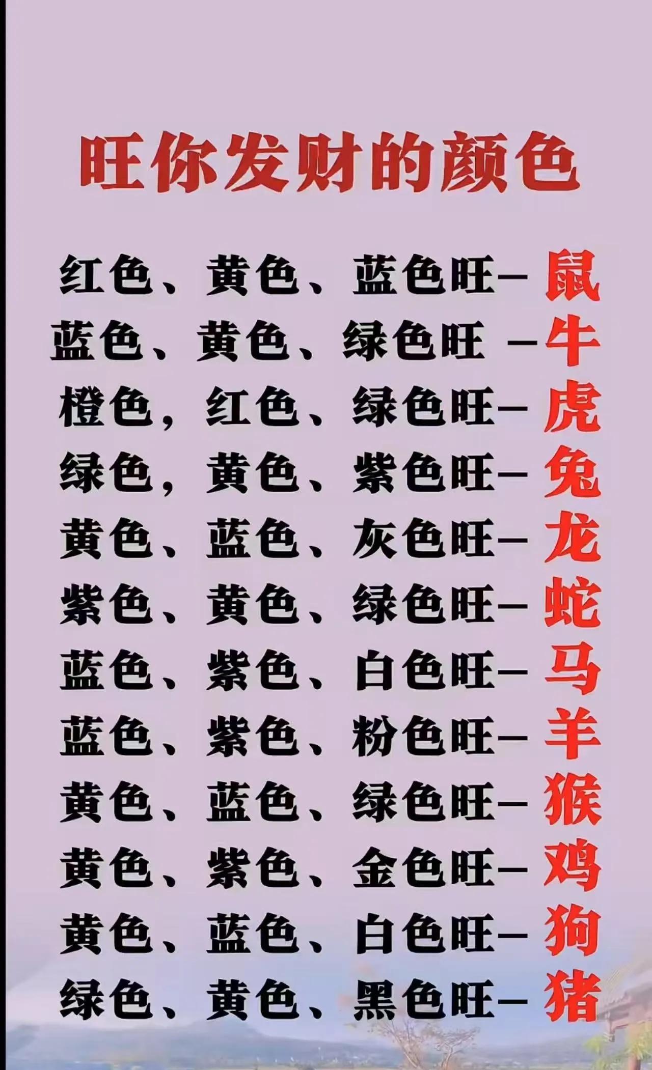 旺你发财幸运色