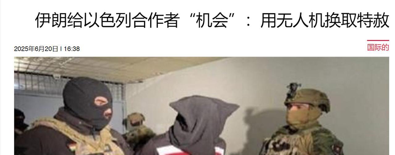 伊朗这一招真高明，宣布给主动交出无人的“摩萨德合作者”赦免的机会，这是快速建立统