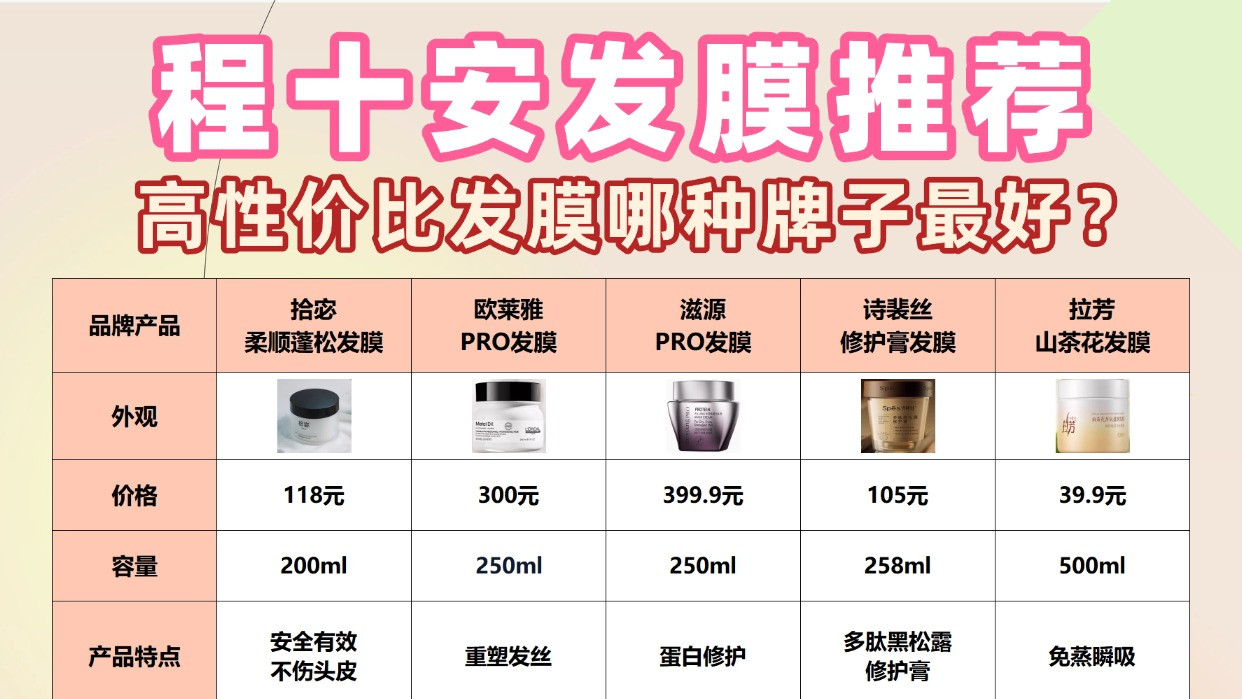 高性价比发膜哪种牌子最好？程十安发膜推荐！毛躁头有救了