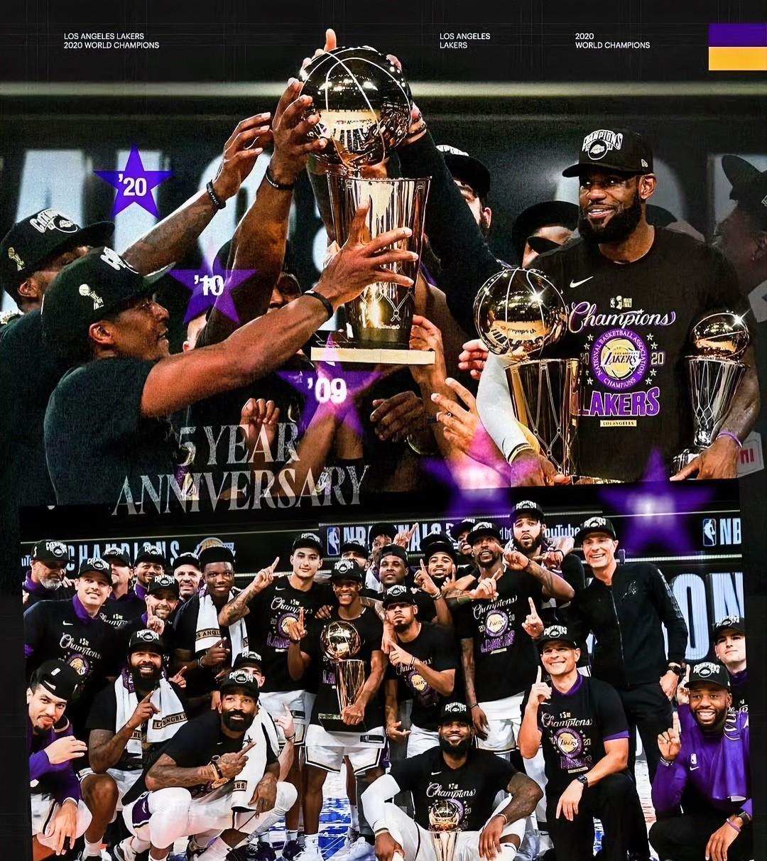 五年前的今天湖人赢得NBA总冠军！
2020年1月12日，湖人在总决赛第六场以1