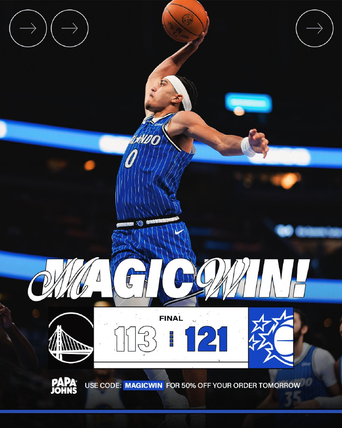 倾尽所有！#魔术战胜勇士# 
库里的生涯之夜，
他没让大家等待太久，
第二节就完