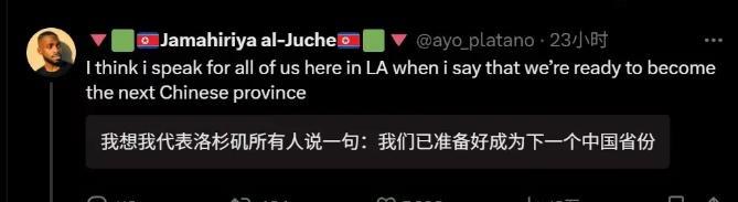 洛杉矶人民竟然“觉醒”了！一条随口的言论，“我们已经准备好成为下一个中国省份”，