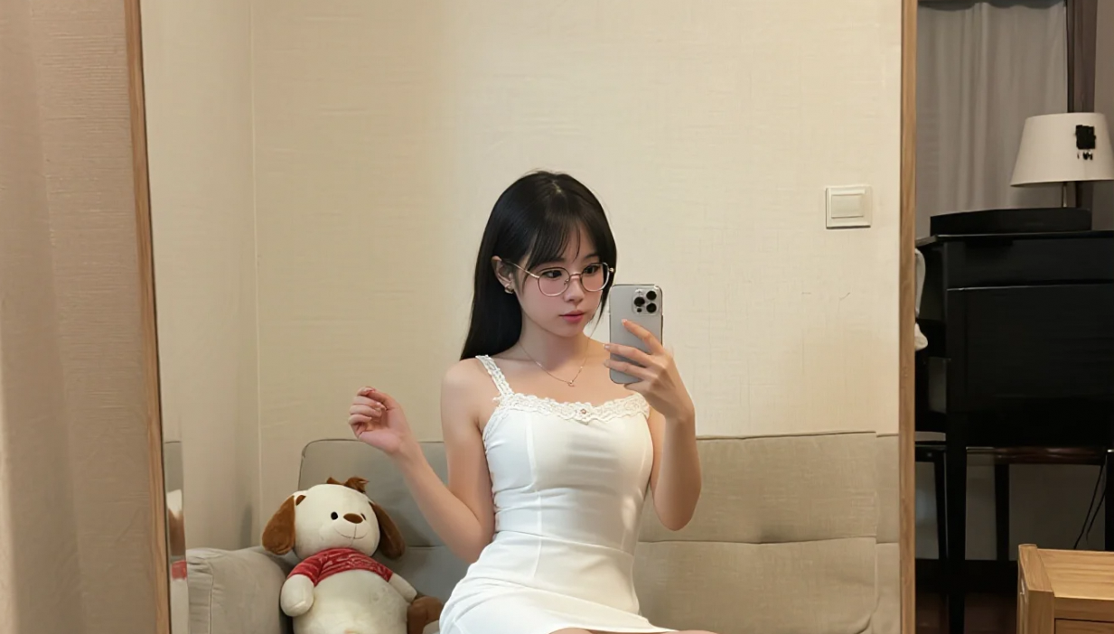 窗边的角落：自然光下的沙发写真，纯净眼神直击心灵