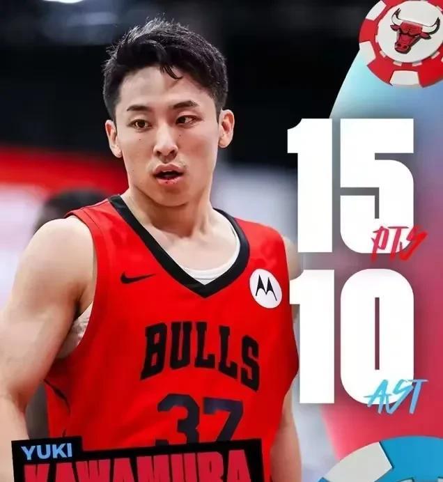 河村勇辉打出夏联最佳一战，有机会获得一份合同！
今日NBA夏季联赛公牛对阵爵士的