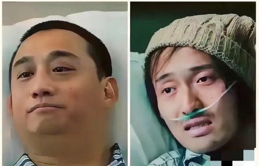 同样是扮演病人：
王传君在《我不是药神》中把白血病患者的虚弱，苍白表现的淋漓尽致