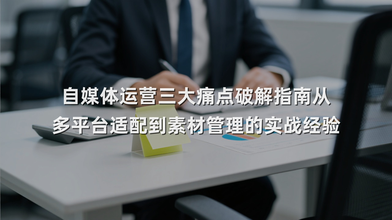 自媒体运营三大痛点破解指南从多平台适配到素材管理的实战经验