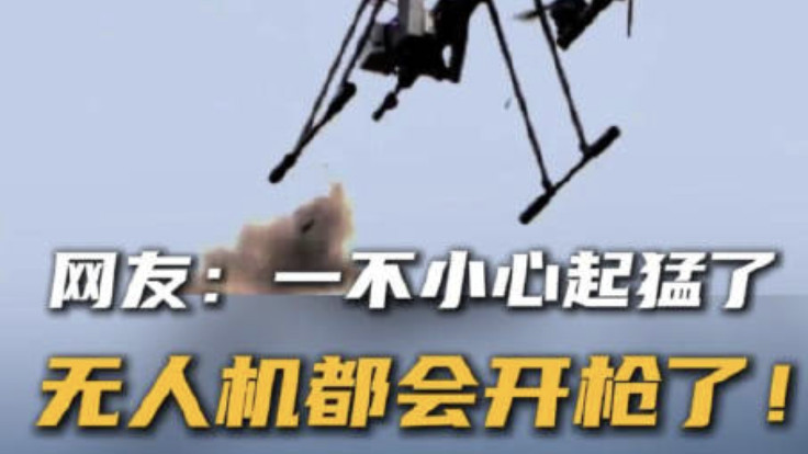 一不小心起猛了！无人机竟能扛枪作战？