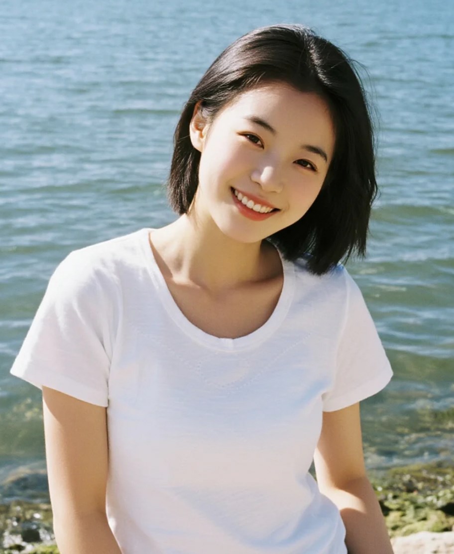 美女的甜美元气，点亮你的每一天