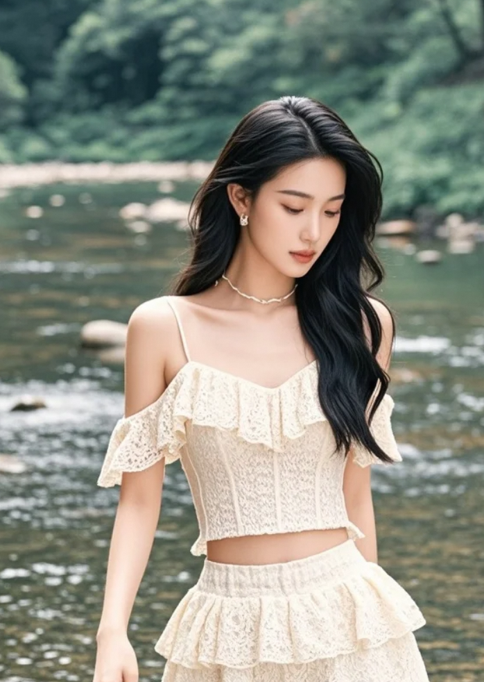 溪流蜿蜒，带走了时光，带不走她凝望水波的专注。