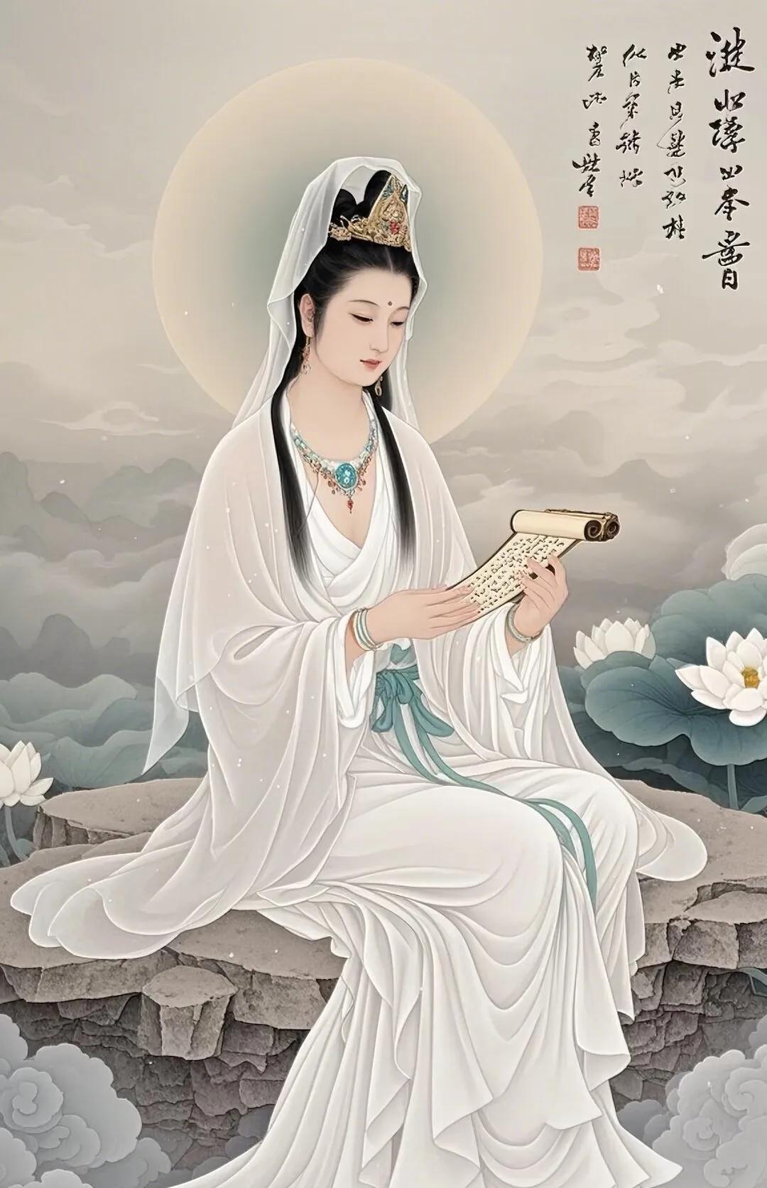 菩萨月下读古卷，莲花池畔静思量。[祈祷][祈祷]
愿您像菩萨月下翻书般，日子过得