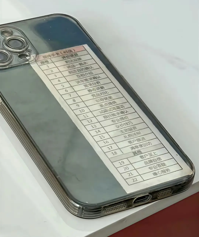 某车企销售接待顾客的流程
