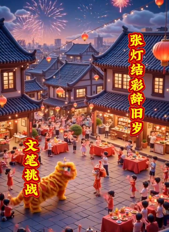 张灯结彩辞旧岁，邀君执笔。
文笔挑战。