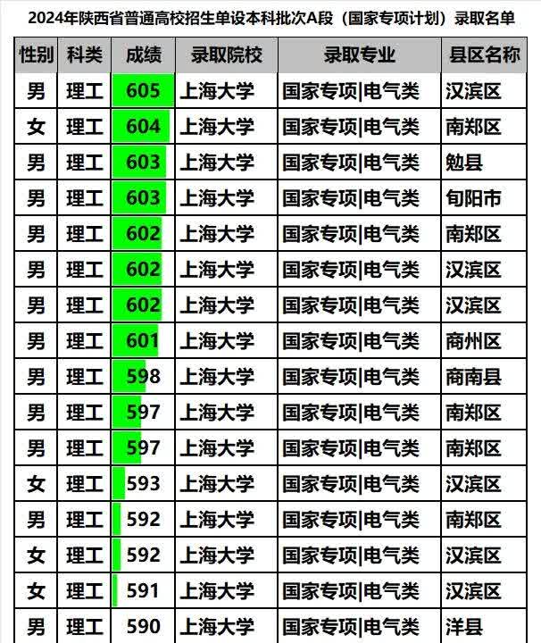上海大学2024年在陕西省国家专项计划仅投放了一个专业，就是电气类，在当前该专业