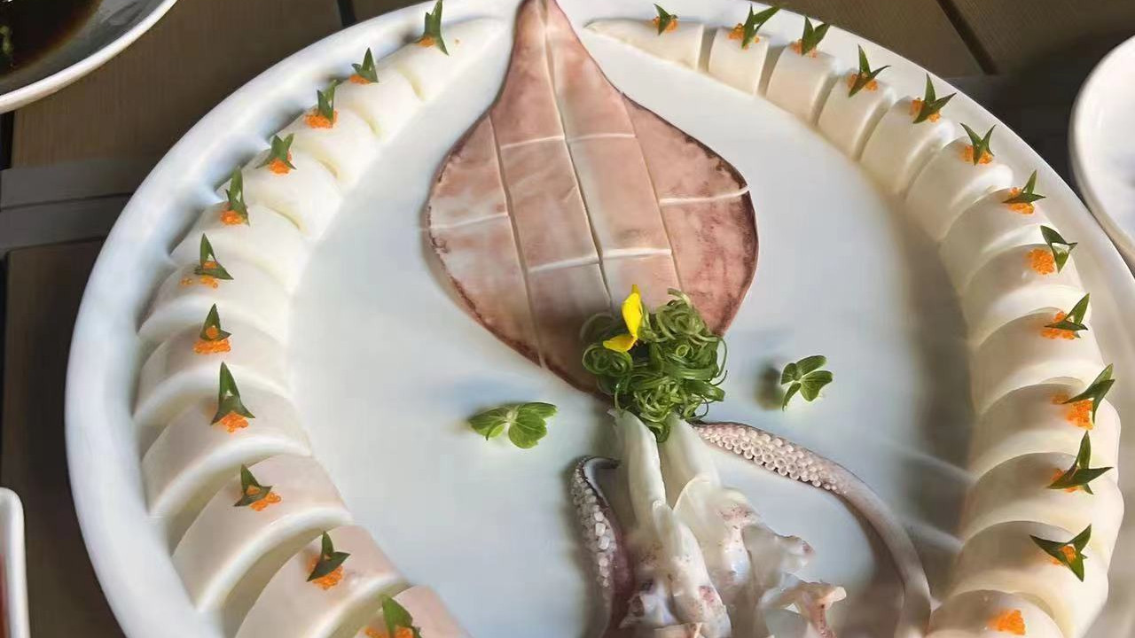 峪园美味系列之白灼大鲜鱿，浪尖上的鲜甜密码