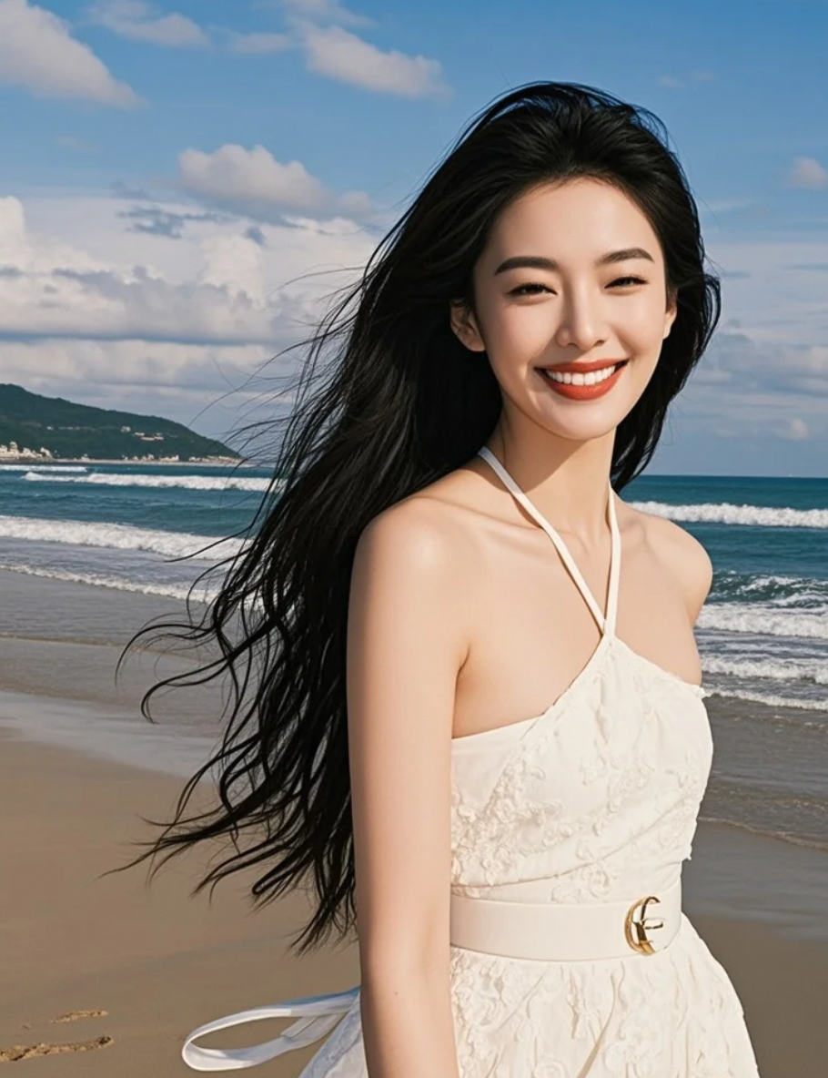 潮水退去，留下她与贝壳的对话