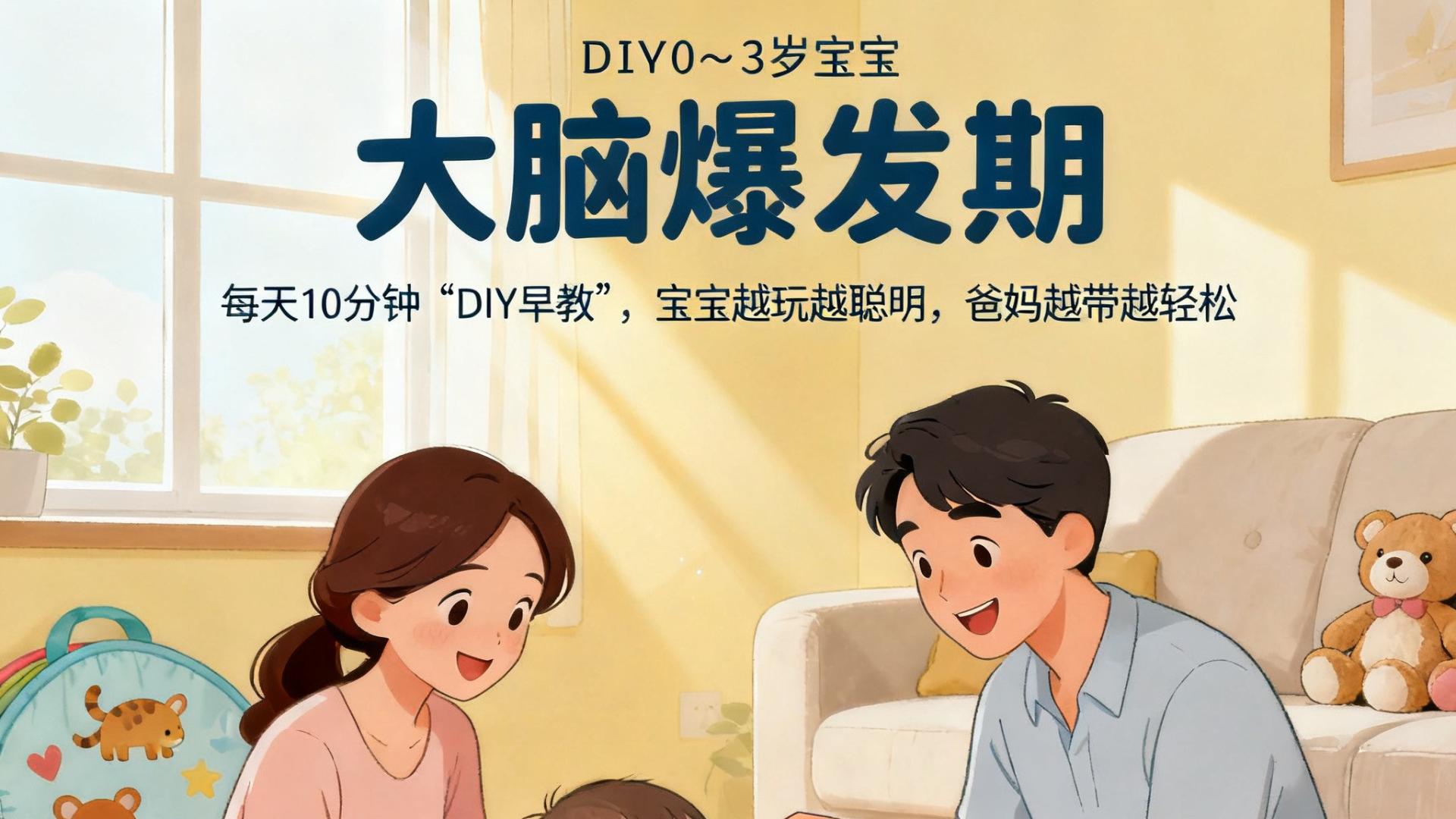0～3岁“大脑爆发期”：每天10分钟“DIY早教”，宝宝越玩越聪明，爸妈越带越轻松