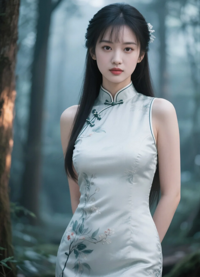 琴音潺潺，如潺潺流水，她的眼神随着琴音流转