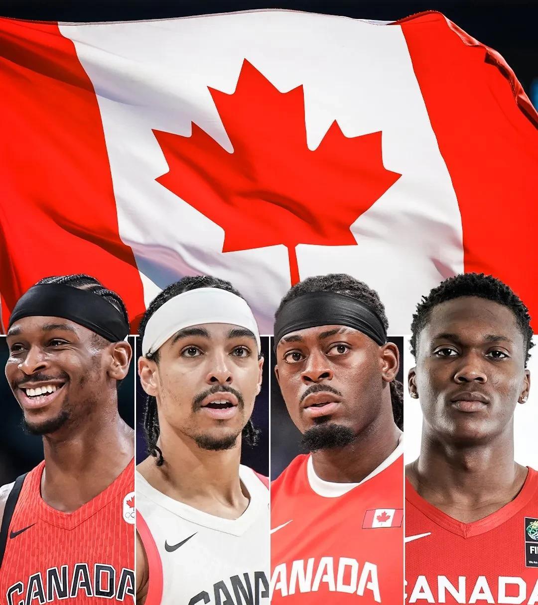 加拿大队！
15年前还不如我们男篮[泪奔]
今年NBA总决赛中竟然就有4名加拿大