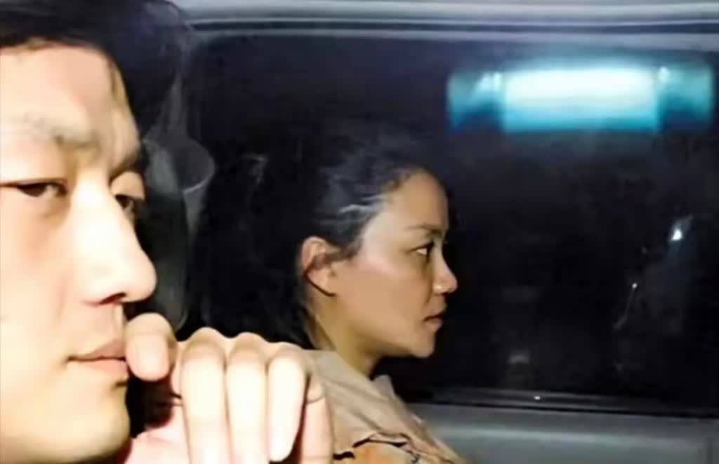 2006年，37岁的王菲怀着李嫣时的照片，她素颜坐在车内，小腹明显的隆起，而坐在