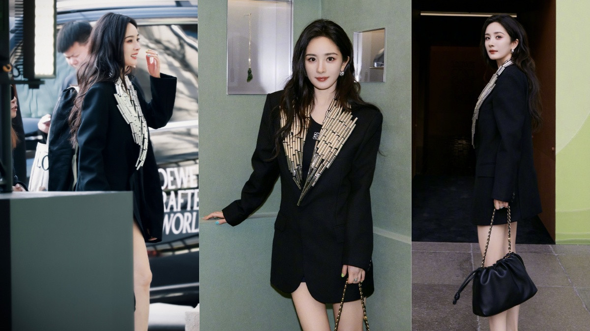 被幂姐眼神锁定了！这身西装造型帅到让人想撒娇