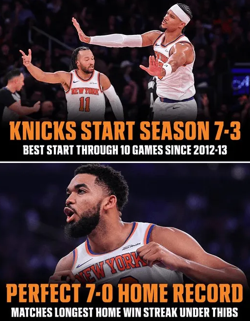 NBA常规赛，尼克斯133-120击败灰熊。
目前，尼克斯取得7胜3负的战绩。