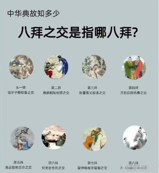 八拜之交是哪八拜？[点赞][点赞][点赞][点赞]

