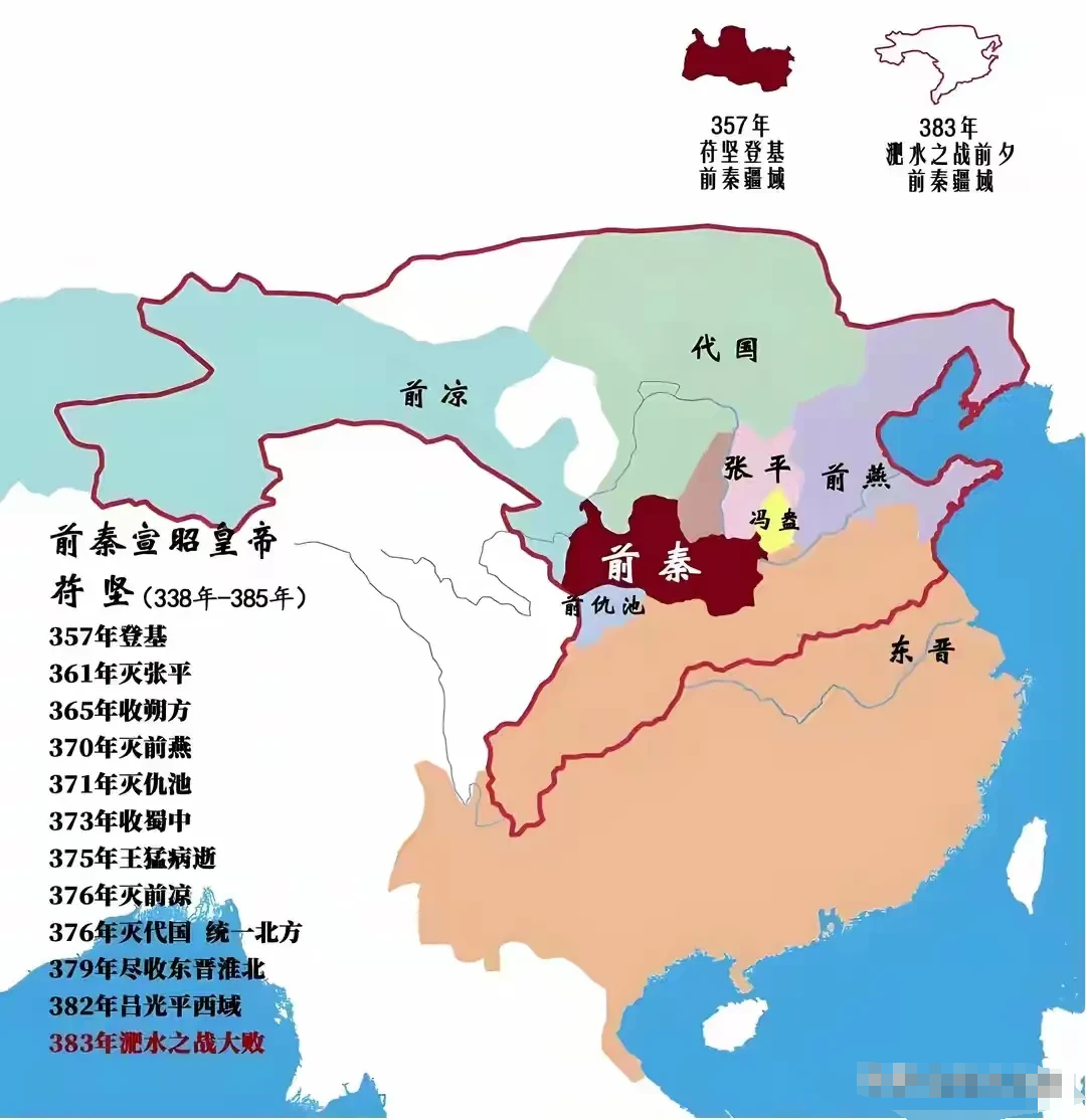 拿下 关陇+巴蜀+中原+河北 却没能完成统一大业，也就符坚和李存勖了。

符坚不