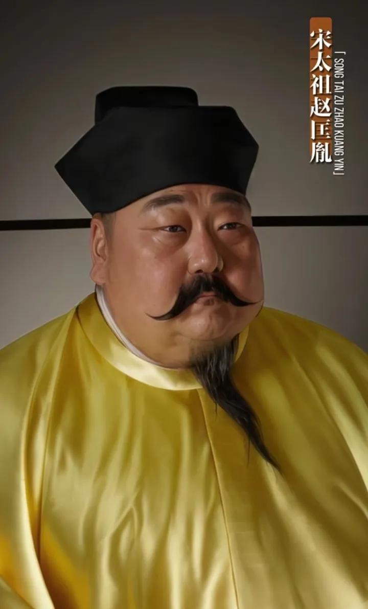 北宋皇帝画像超高清，宋太祖有点像香港演员郑则仕，北宋皇帝大部分是宋太宗的子孙，看