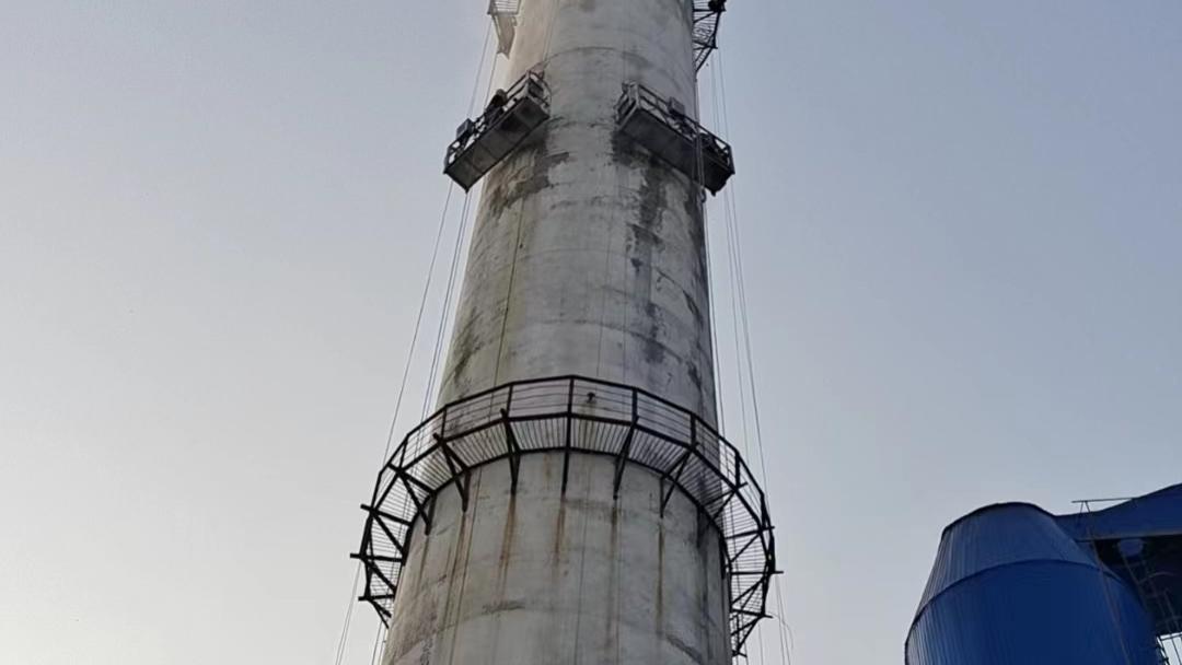 烟囱刷漆修复项目圆满竣工 护航长效防腐