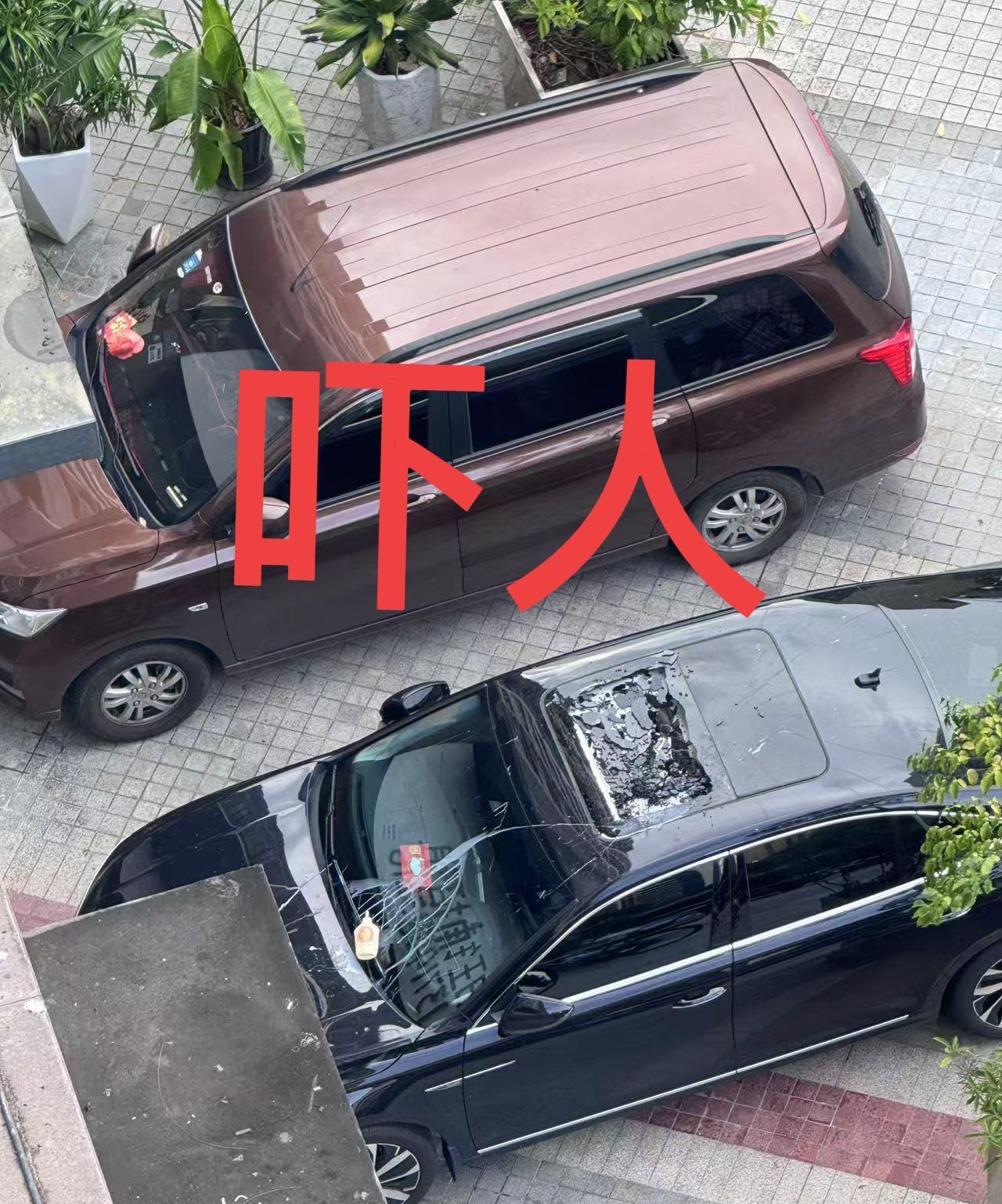 建议国家出台法规，强制所有高层屋顶安装监视器，严厉打击高空抛物犯罪行为！
昨天下