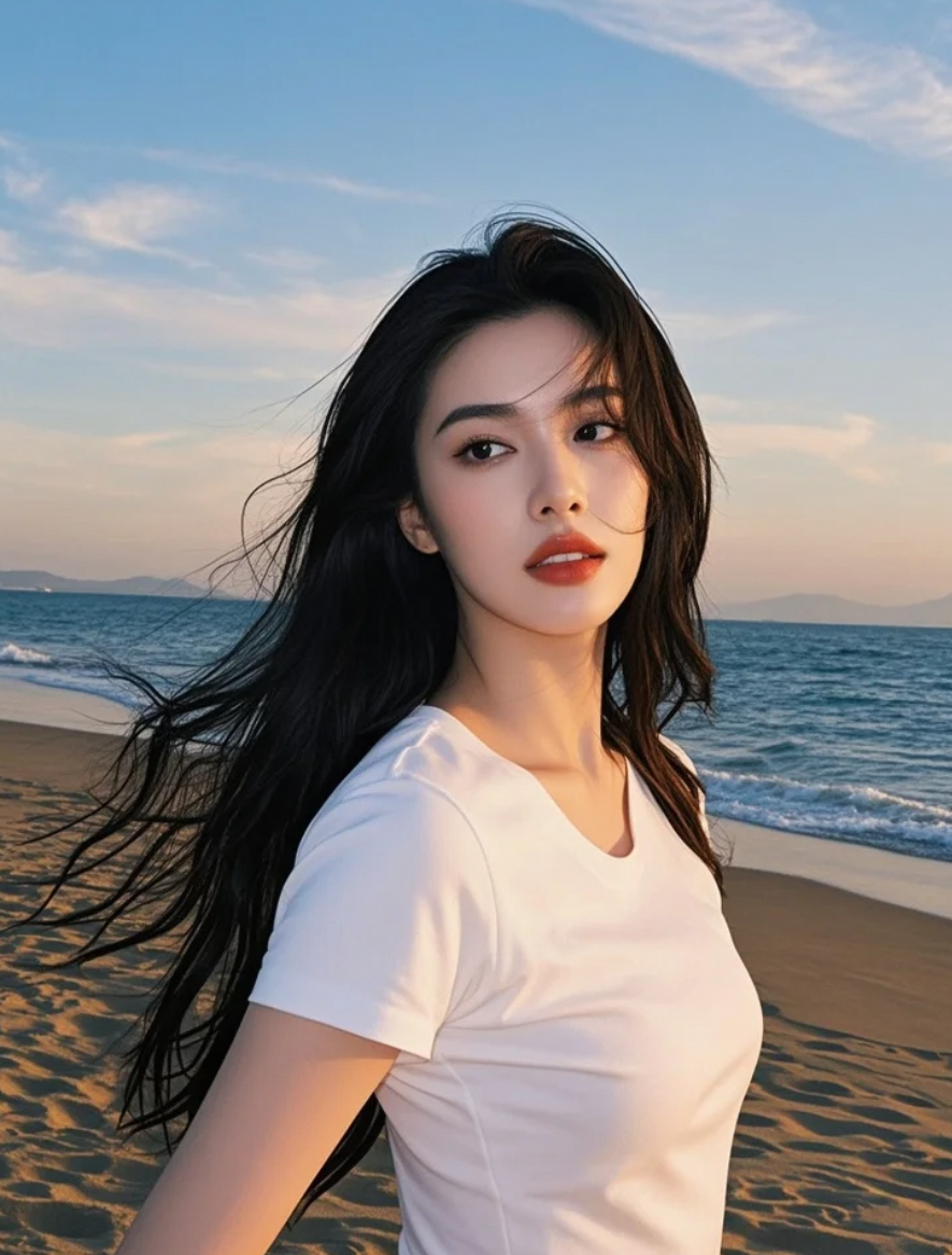 她的美，是阳光晒出的光泽