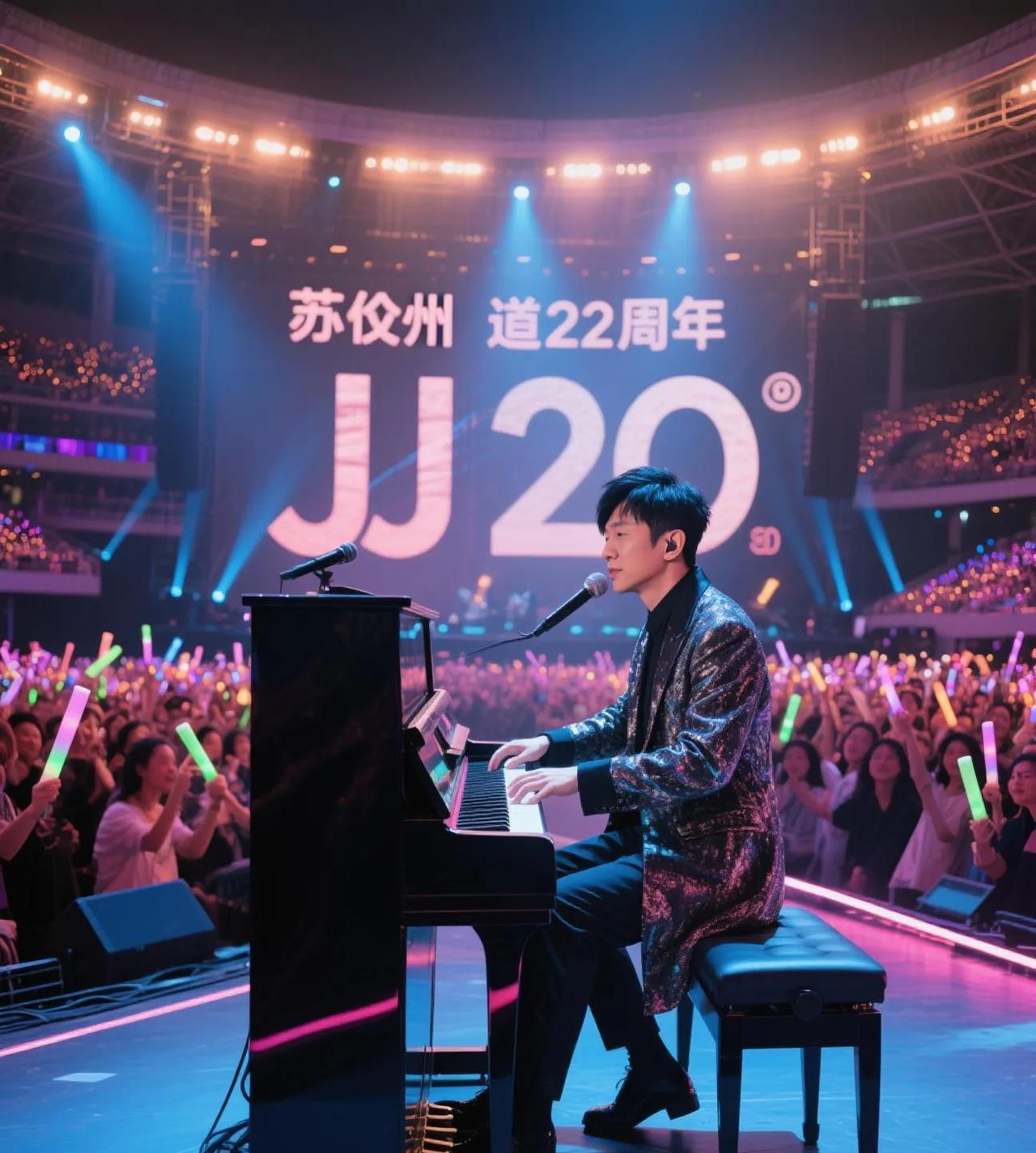林俊杰出道22年被喊退圈？演唱会手抖着弹钢琴却把全网唱哭了！
苏州奥体中心的“J