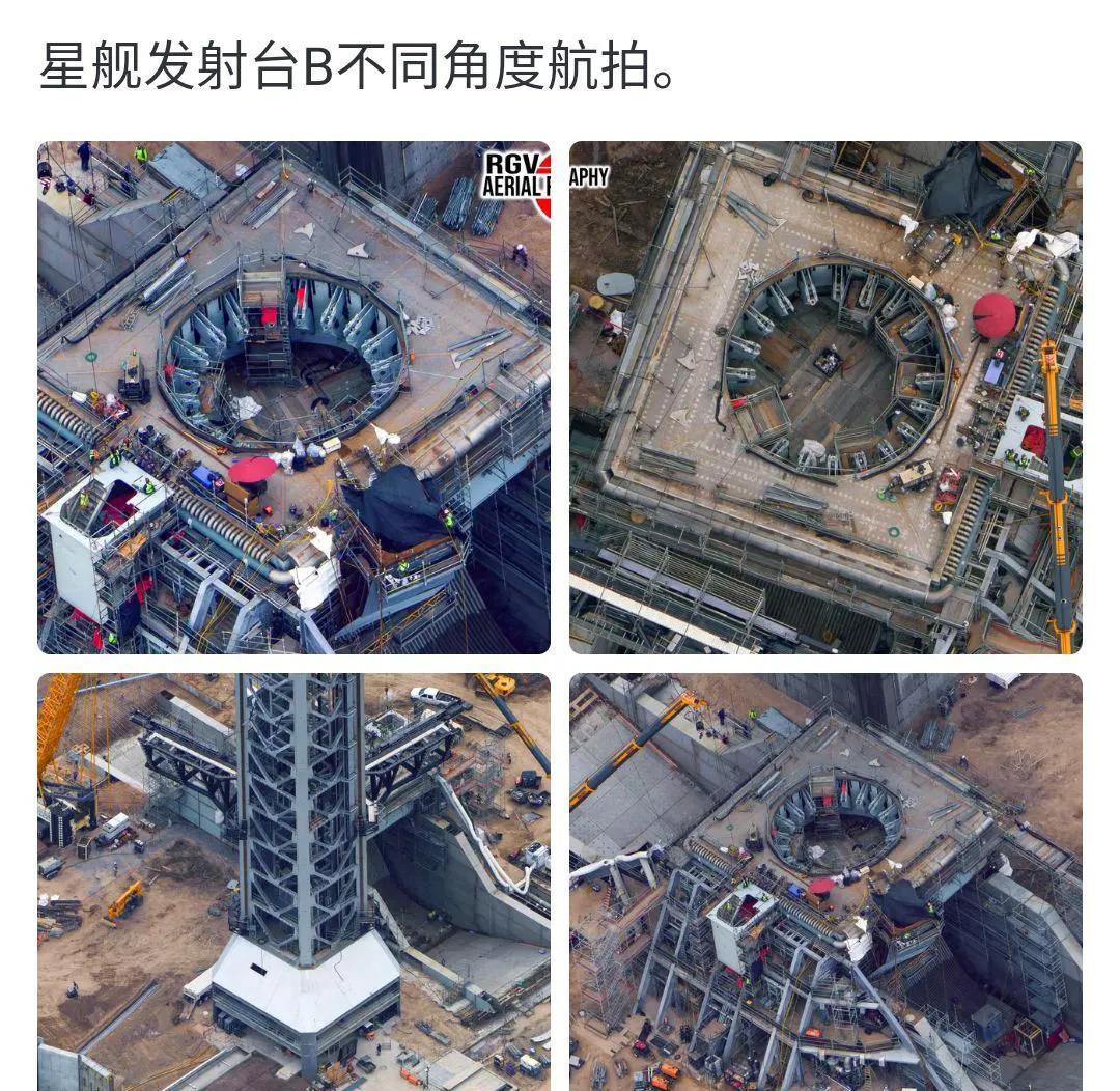 星舰二号发射台已基本建成。