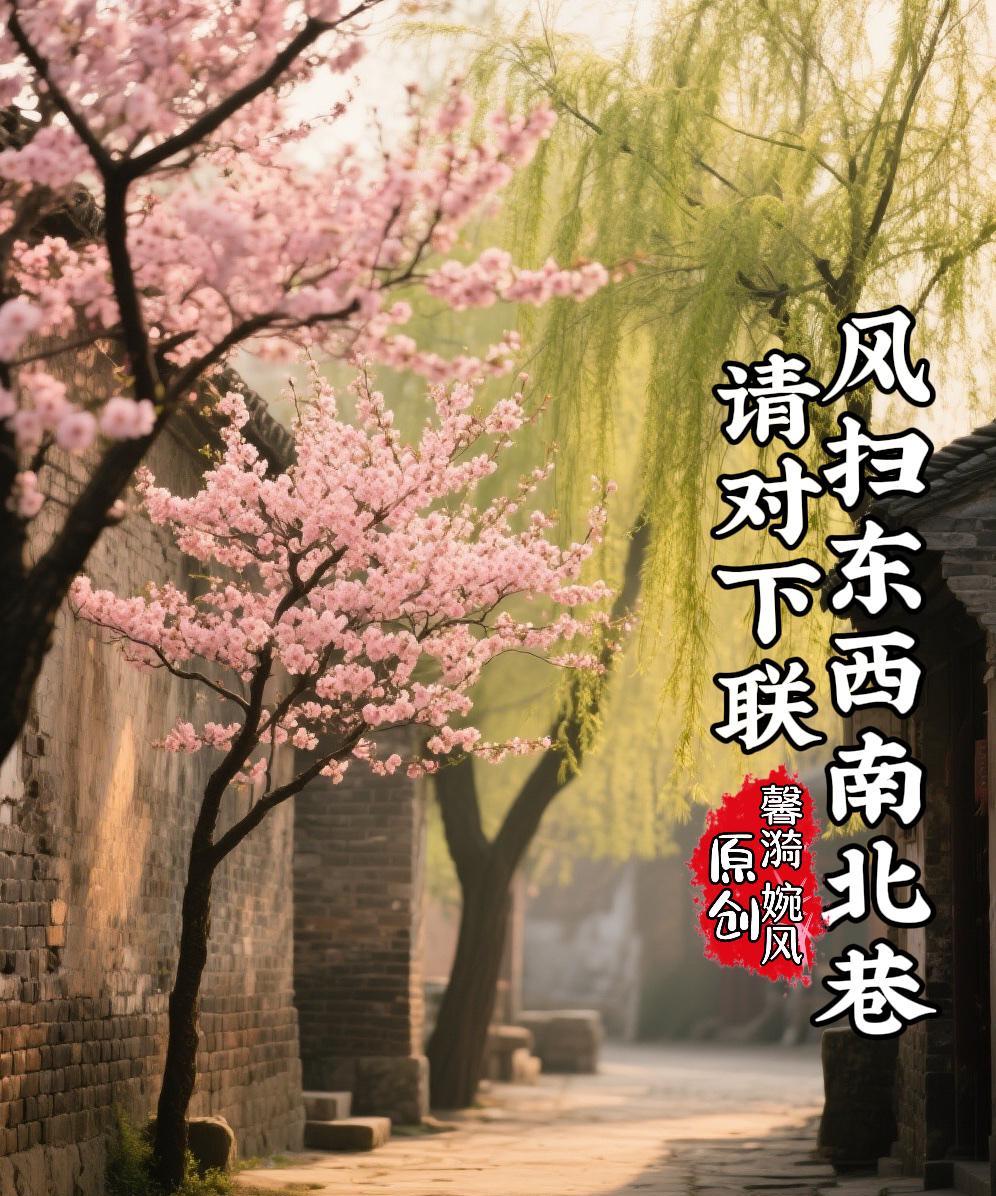 上联：风扫东西南北巷；
下联：？？
#馨漪婉风诗联# 
#妙笔生花创作挑战#