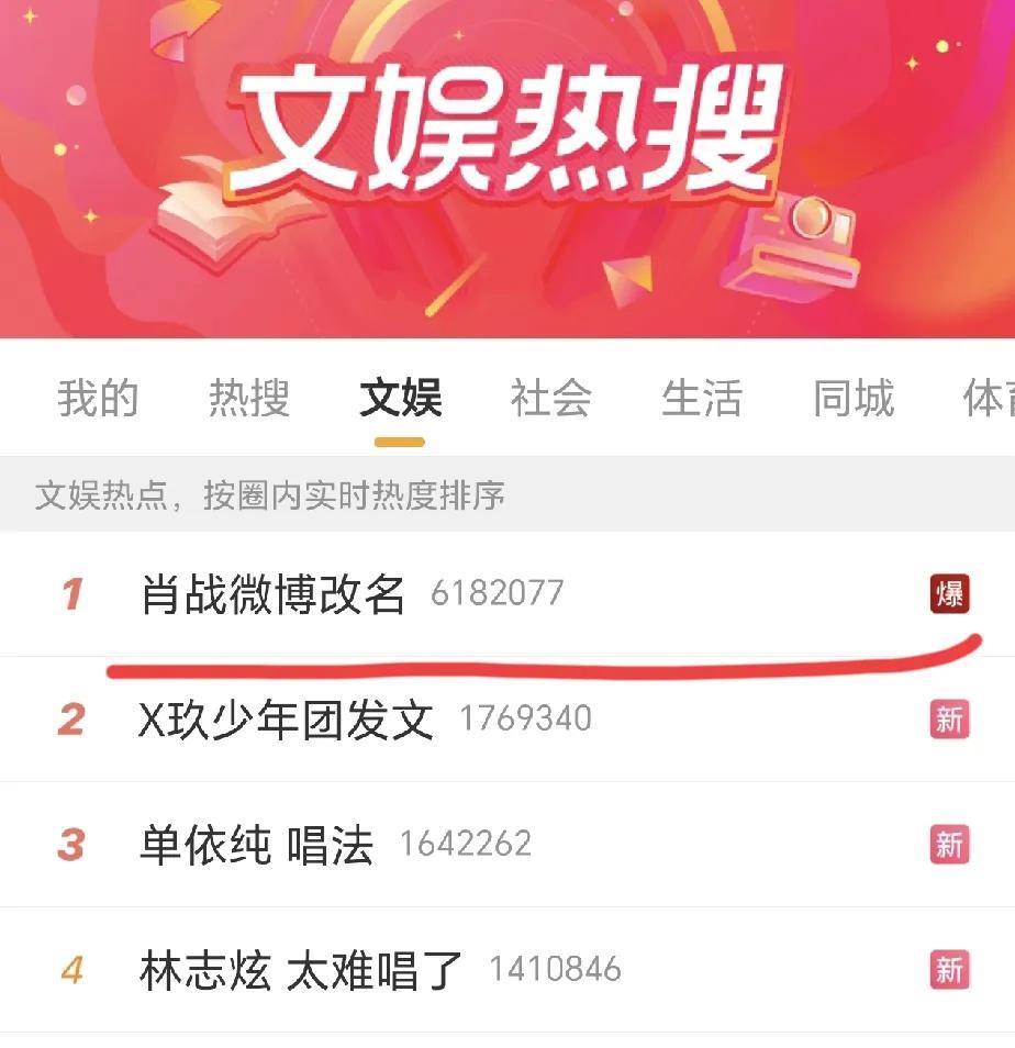 肖战改个名字热搜就爆了！！
我可以预测下一个改名热搜能爆的就是TFBOYS三小只