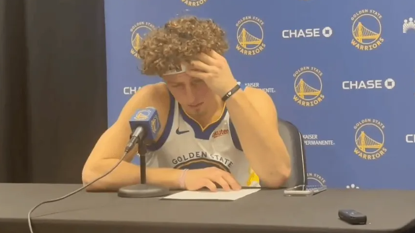 NBA常规赛，勇士客场110-120不敌雄鹿。
赛后，勇士后卫布兰丁-波杰姆斯基