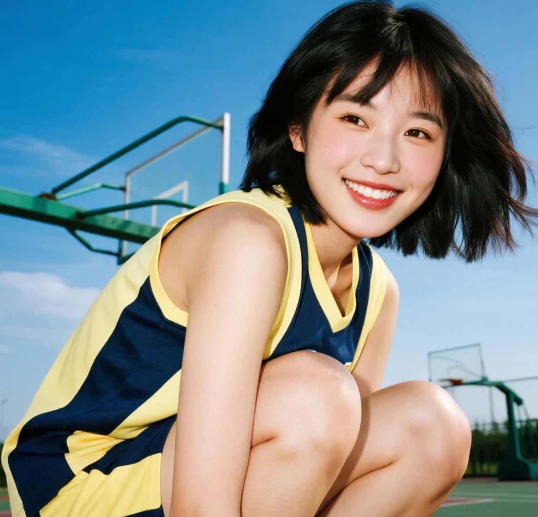 谁说篮球服只能运动风？她穿出了甜酷少女感！
