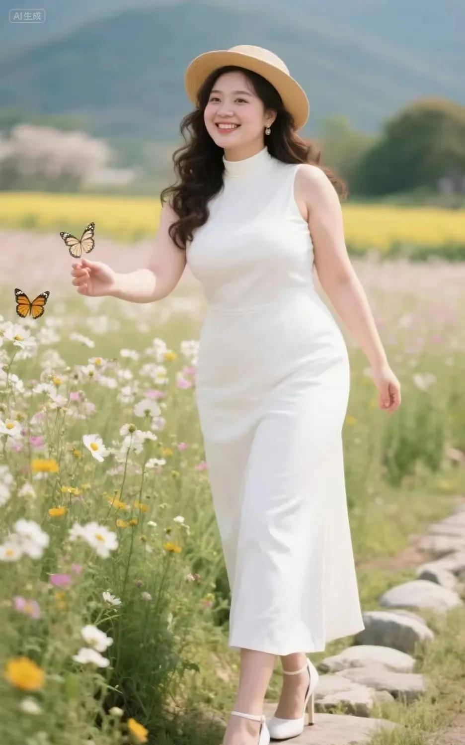 悠闲雅韵漫花丛，
蝴蝶相牵爱意浓。
嫦娥飞舞云曼妙，
……请老师添香
【翩若惊鸿