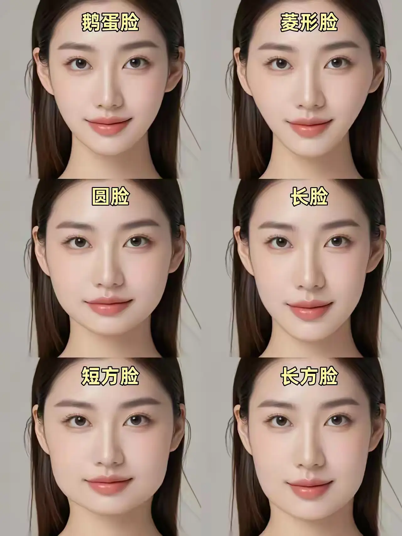 你认为哪种脸型最好看？