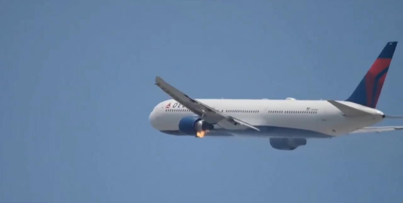 达美航空波音 767 飞机从洛杉矶国际机场起飞后发动机突然起火
2025年7月1