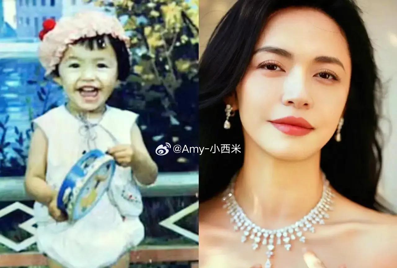 #姚晨童年照曝光！原来“大嘴女王”是天生的！#
姚晨童年照一公开，网友直呼“基因