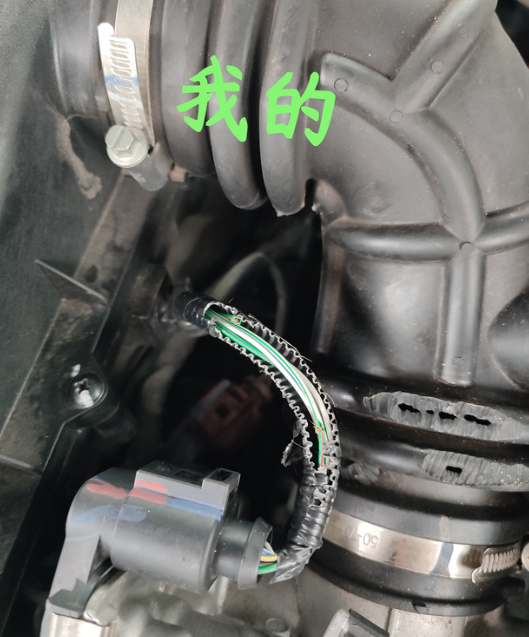 老鼠咬线→修复篇
居然我的机舱老鼠被咬的地方和车友的几乎一模一样，无语了都，甚至