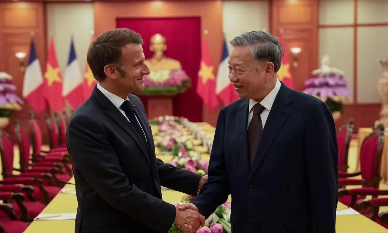 法国总统马克龙越南之行，一架阵风战斗机也没卖出去，不过越南和法国签署了一项包括2