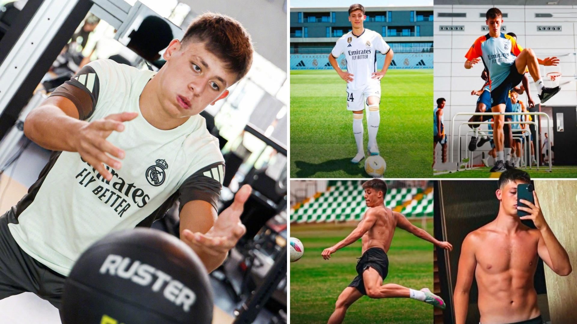 西媒消息，居勒尔通过健身增肌8公斤，已将自己的体重从62kg增长到70kg。
居